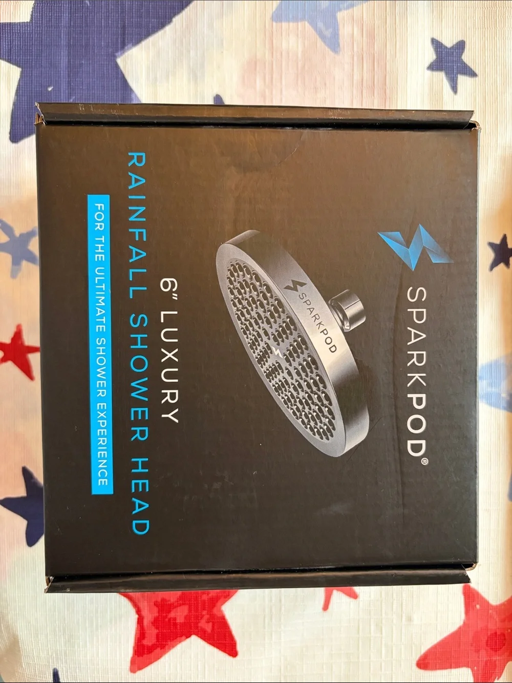 New in box! Sparkpod 6” Luxury Rainfall Shower Head